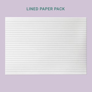 Liniertes Papier Querformat Druckbares liniertes Papier für Notizen Querformat | schmal, uni, breit liniert | A4, Letter PDF