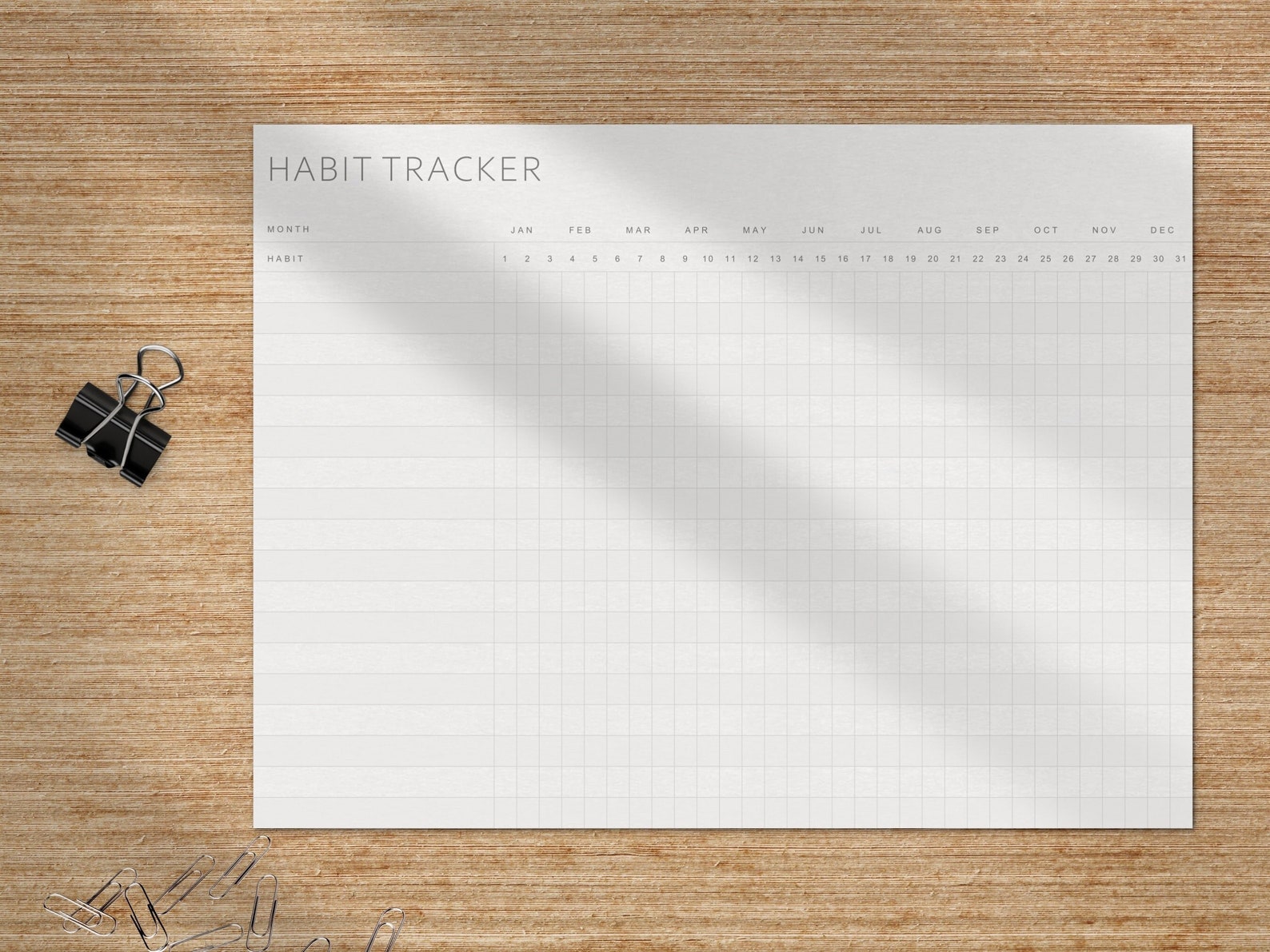 Minimalist Daily Habit Tracker: Printable Goal Tracker (A4, Letter) - Etsy