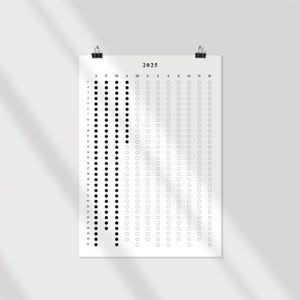 2025 Yearly Calendar • One Page Year Planner Printable PDF • A4, A3, US Letter, Tabloid • Make Each Day Count • Digital Download