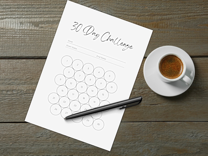 30 Day Challenge Printable Goal - Il 794xN.4776720621 B6to 