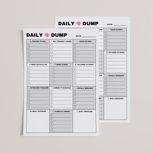 Planejador Diário Engraçado em PDF | Sarcastic Brain Dump para Imprimir | Digital A4 e Carta EUA | Agenda de Lista de Verificação Diária | Lista de Tarefas com Atitude
