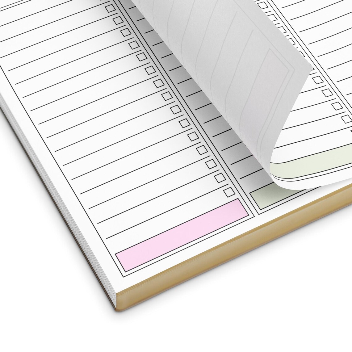 3 Column to Do List Notepad Landscape | Letter Sized Checklist Pad 8 ...