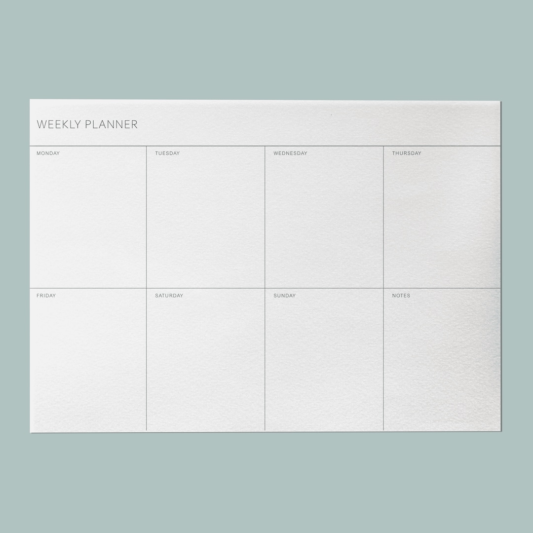 Minimalist Weekly Planner Printable: A4 & Letter (digital Download) - Etsy