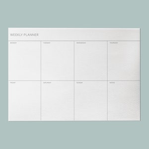 Minimalist Weekly Planner, Printable Daily Planner Template, Weekly Schedule To Do List Printable, A4 & Letter, Monday/ Sunday Start