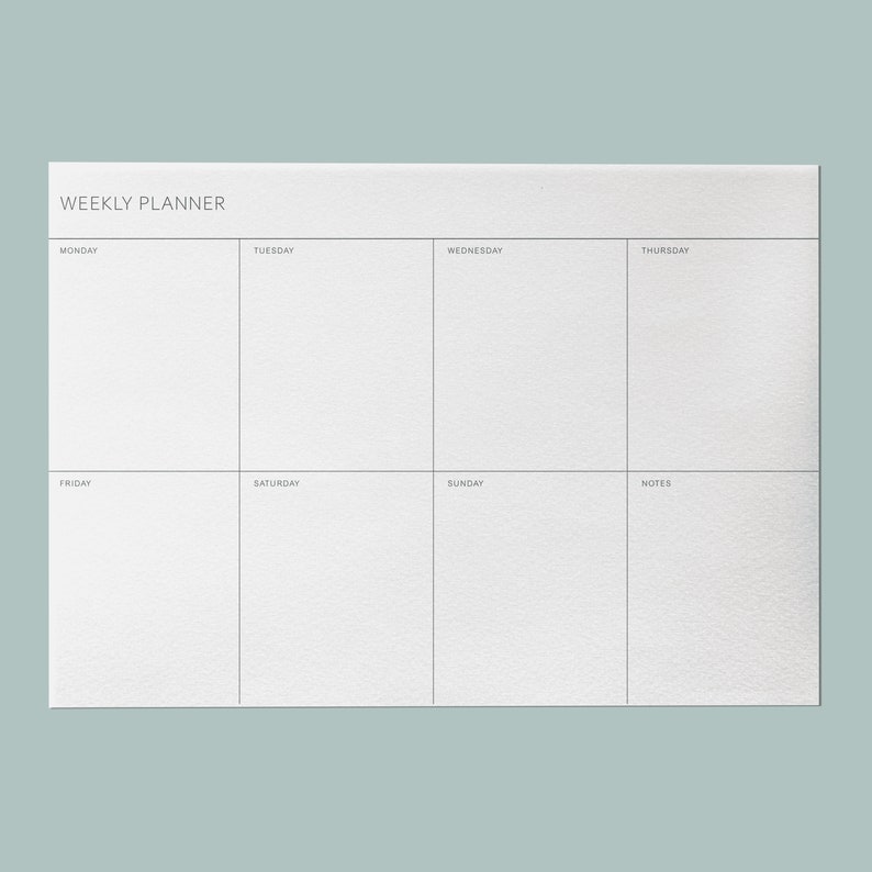 Minimalist Weekly Planner Printable: A4 & Letter (digital Download) - Etsy