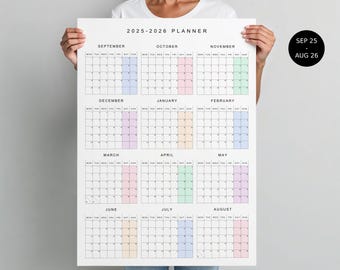 Agenda Ural Acadéique 2025/2026 | Calendrier Ensuel A2 | Double Face – 2 Calendriers En 1