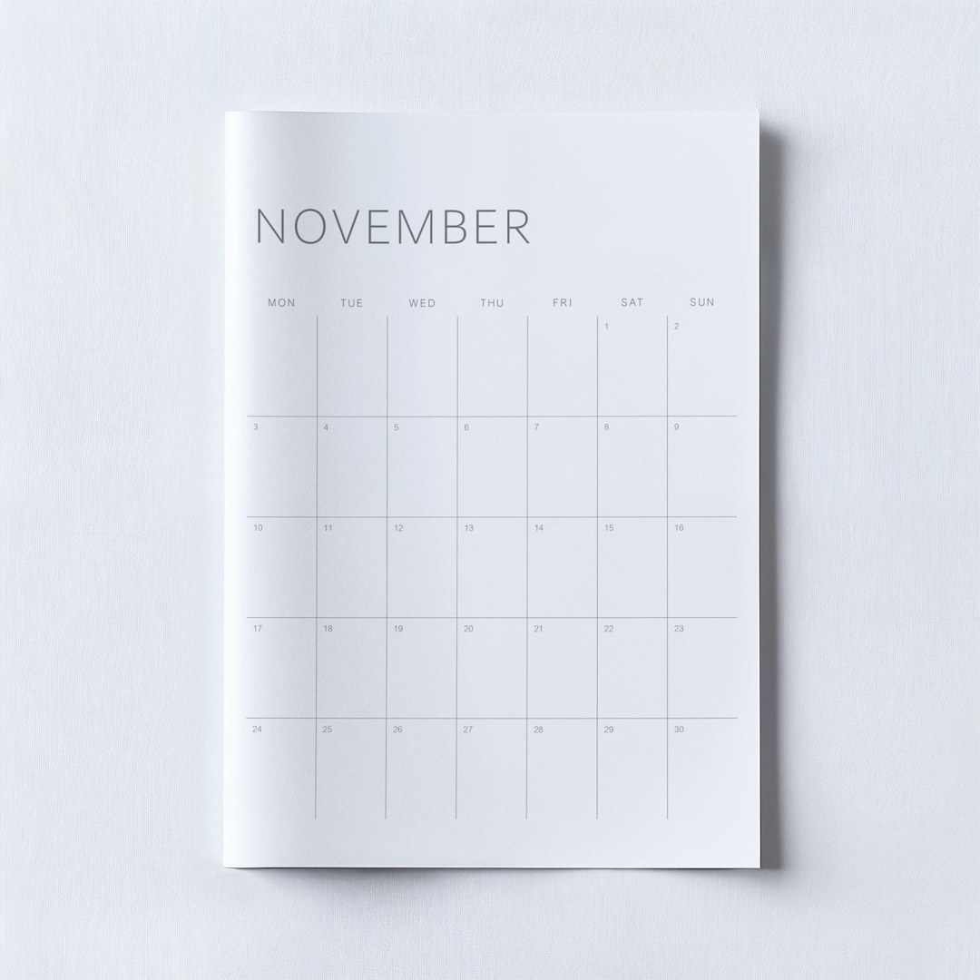 2025 Minimalist Calendar | Printable Planner PDF | Monthly Planner A4 ...