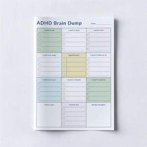 ADHD Daily Planner for Adults: Minimalist Organizer (A4, US Letter PDF ...
