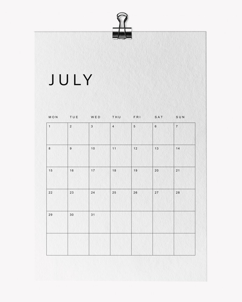 2024 Calendar Printable Monthly Planner 2024, Letter, 11x17, A4, A3 ...