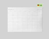 2026 Monatskalender Deutsch Querformat | Druckbarer Monatsplaner A5, A4, A3