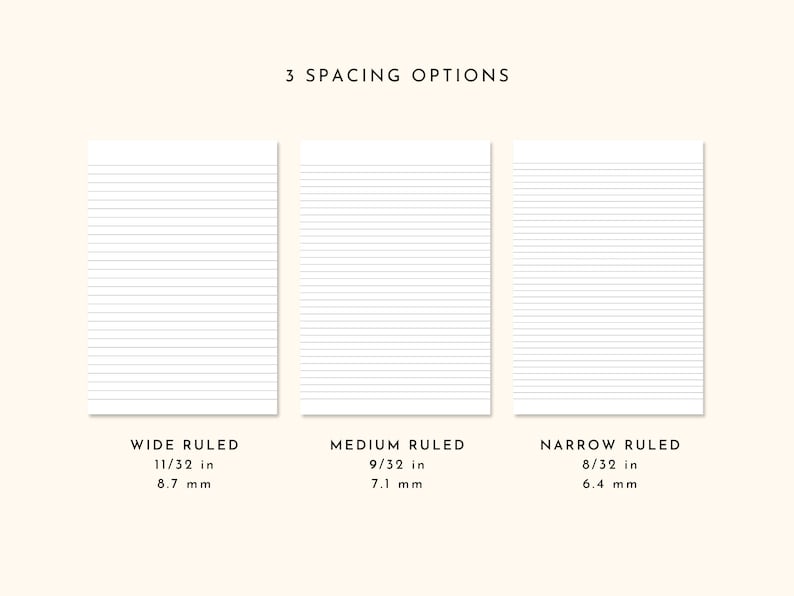 Printable Lined Paper Wide Ruled Paper College Ruled Paper Etsy