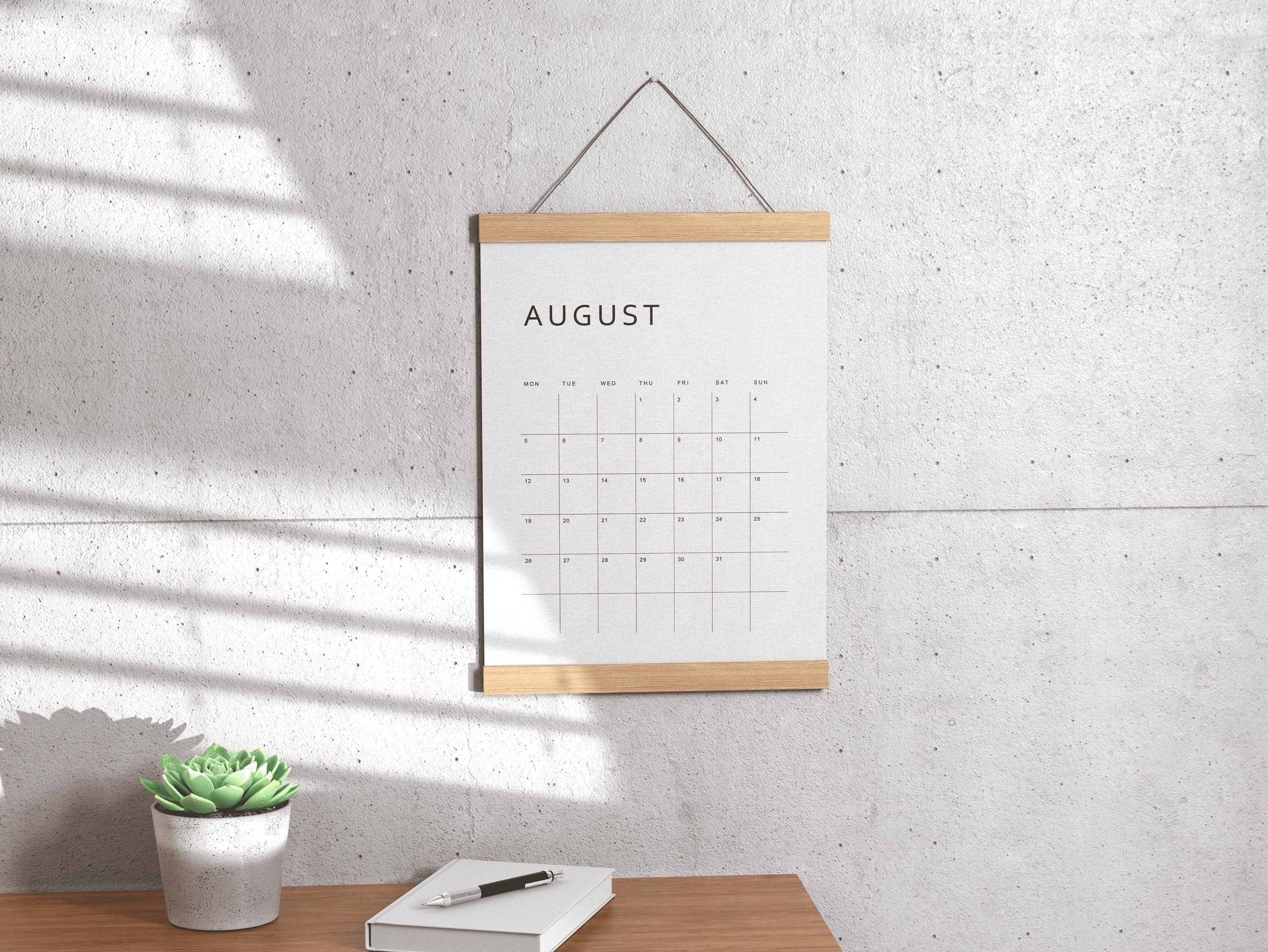 Large Wall Calendar Printable Calendar 2024 Monthly Planner 2024 11x17 ...
