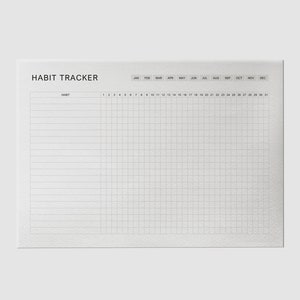 Minimalist Habit Tracker | Monthly Habit Tracker Printable | Goal Tracker Fitness Tracker | A4, A5, Letter | Printable Habit Tracker