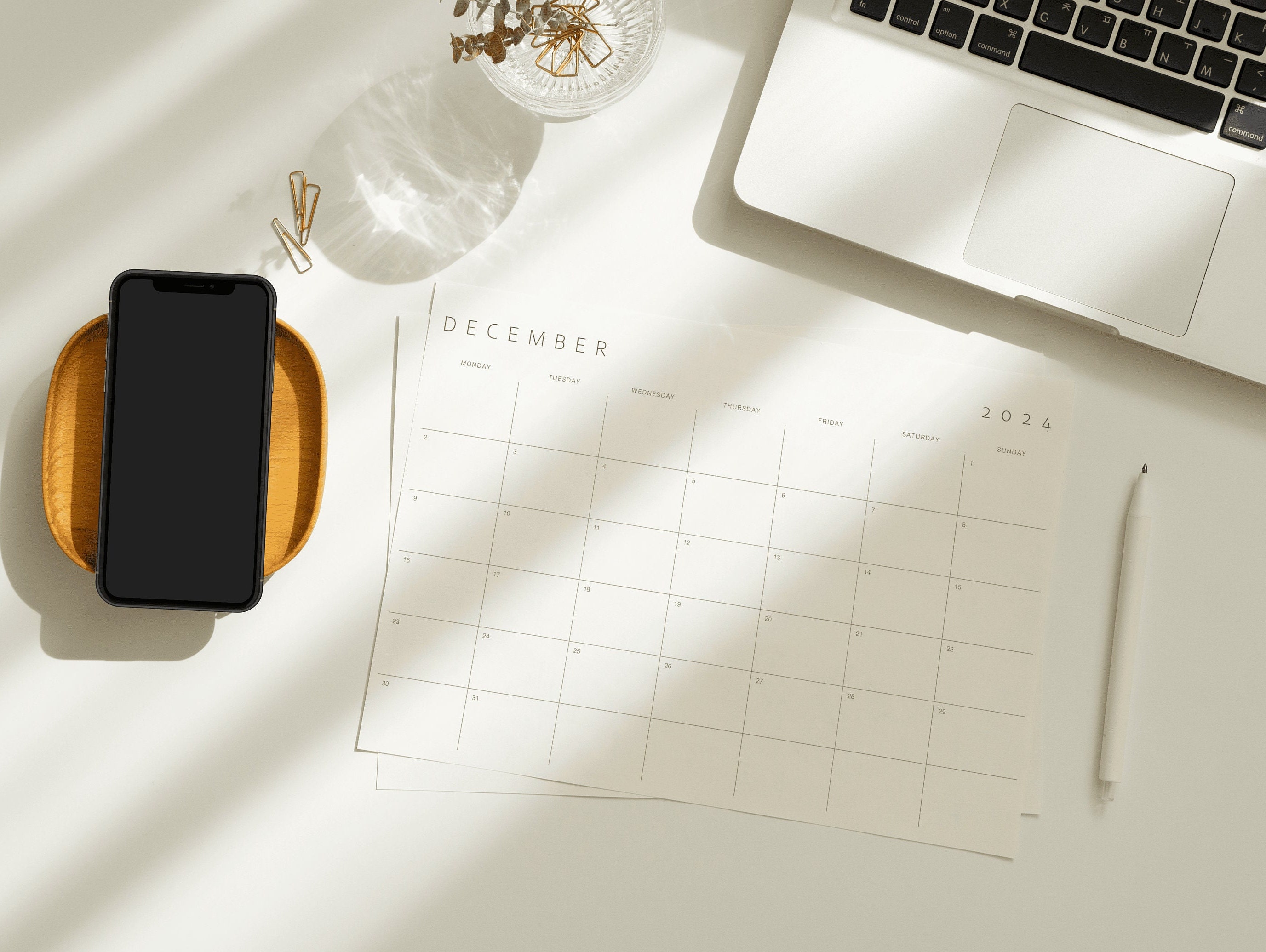 2024, 2025, 2026 Minimalist Calendar Printable Monthly Planner A4, A3 ...