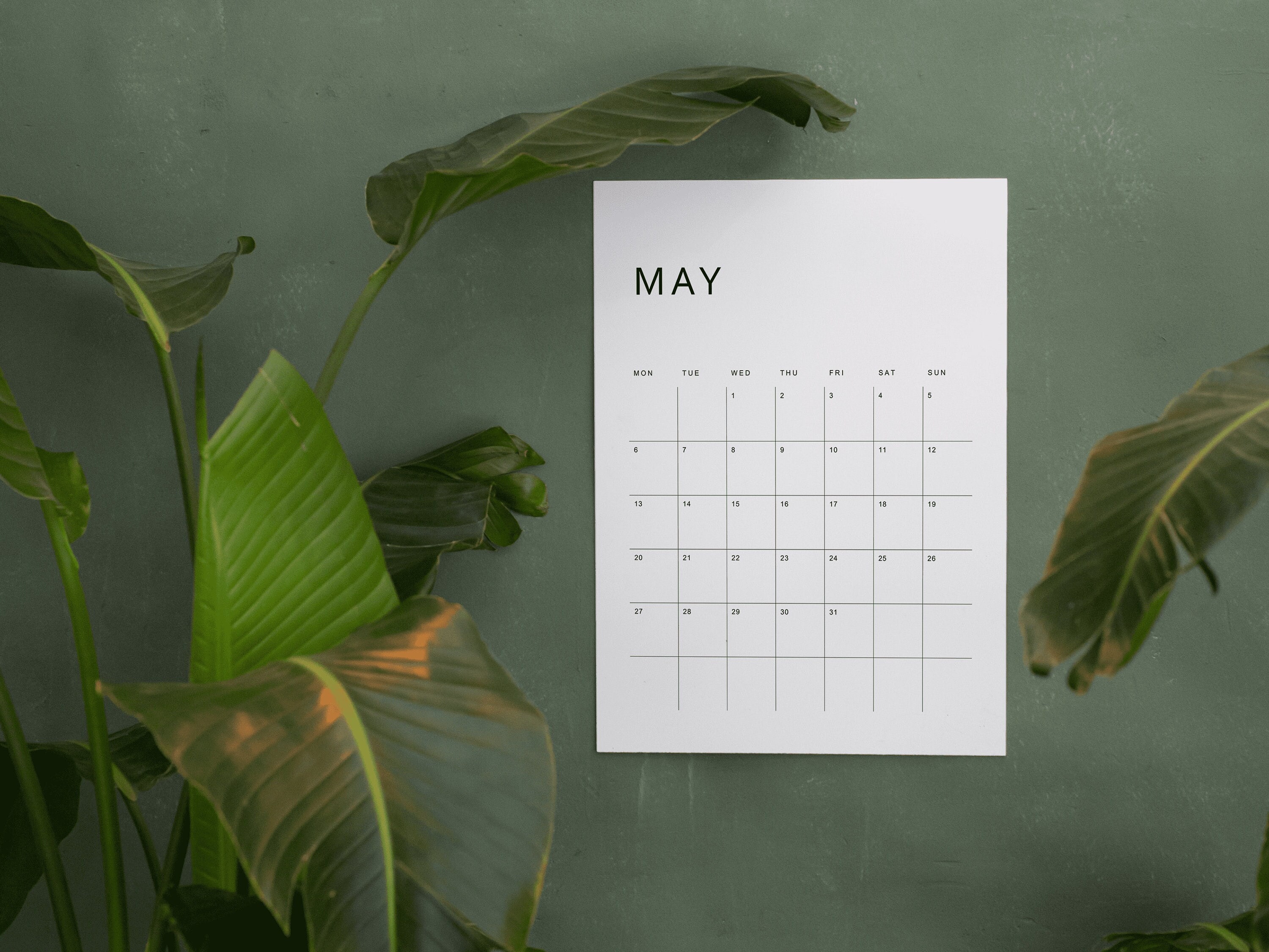 Large Wall Calendar Printable Calendar 2024 Monthly Planner 2024 11x17 ...
