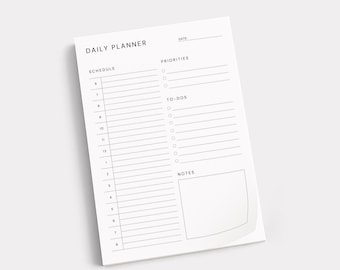 Daily Planner Sticky Note Pad: 4x6in Half-Hourly Schedule
