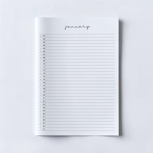 Calendario 2025 imprimible, planificador mensual 2025 / Carta EE. UU., A4, A3 / Vertical / Calendario perpetuo minimalista / Descarga instantánea en PDF