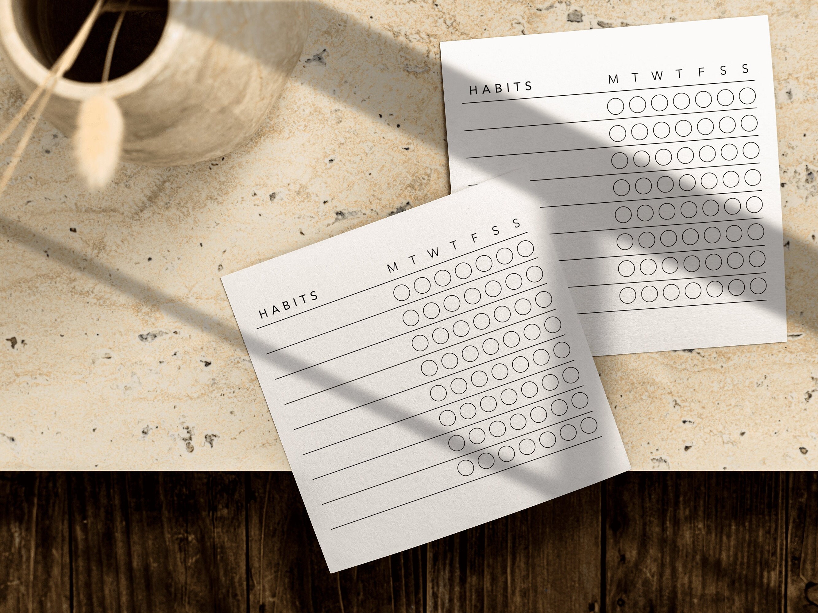 Tracker Cards.pdf Minimalist Habit Tracker Cards: 3x3