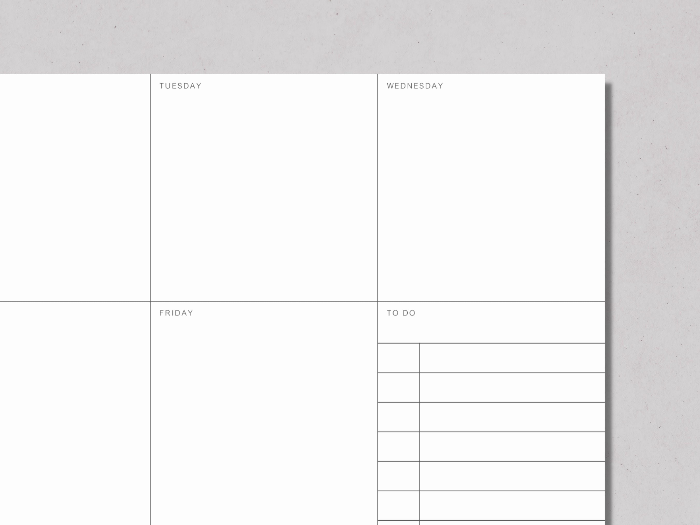 Minimalist Weekly Planner Printable Weekly Planner Printable Etsy Ireland 