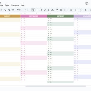 2026 yearly planner template in Excel featuring editable task list and color-coded months for easy organization