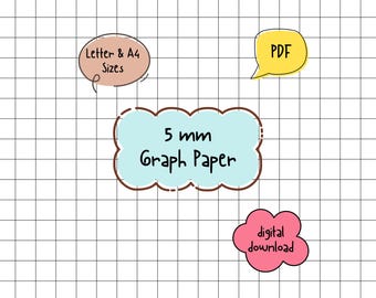 Afdrukbaar ruitjespapier van 5 mm: A4- en Letter-formaat (pdf-download)