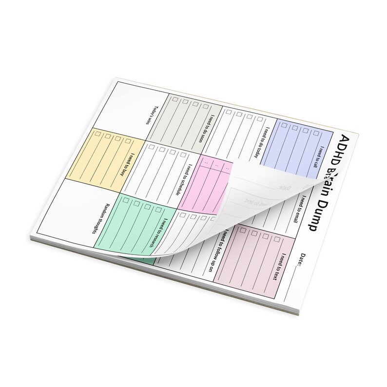 ADHD Brain Dump Notepad: Task List Organizer 11x8.5