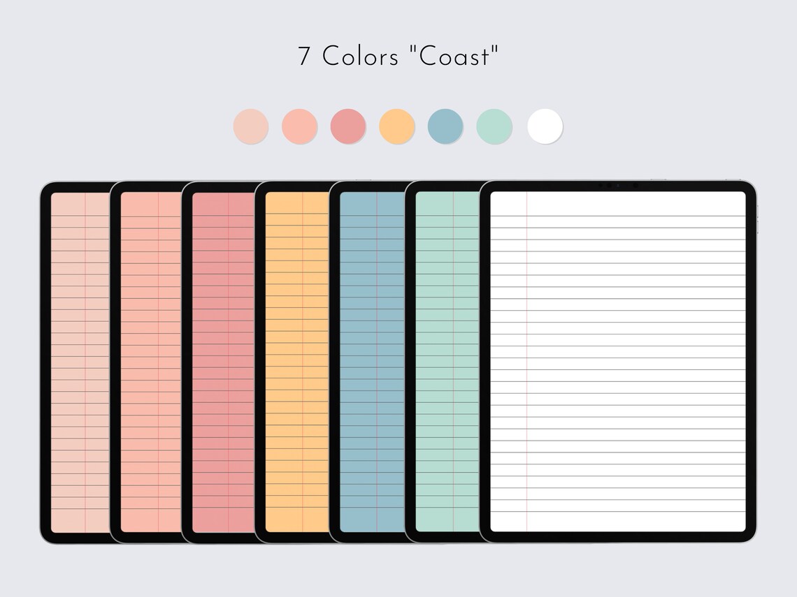 Digital Notebook Paper Digital Paper Pack Lined Paper for - Etsy