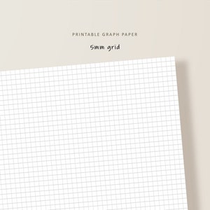 Printable Graph Paper | Basic Notebook Paper | 5mm Grid | Notebook Pages | A4, A5, Letter | Digital PDF | Instant Download