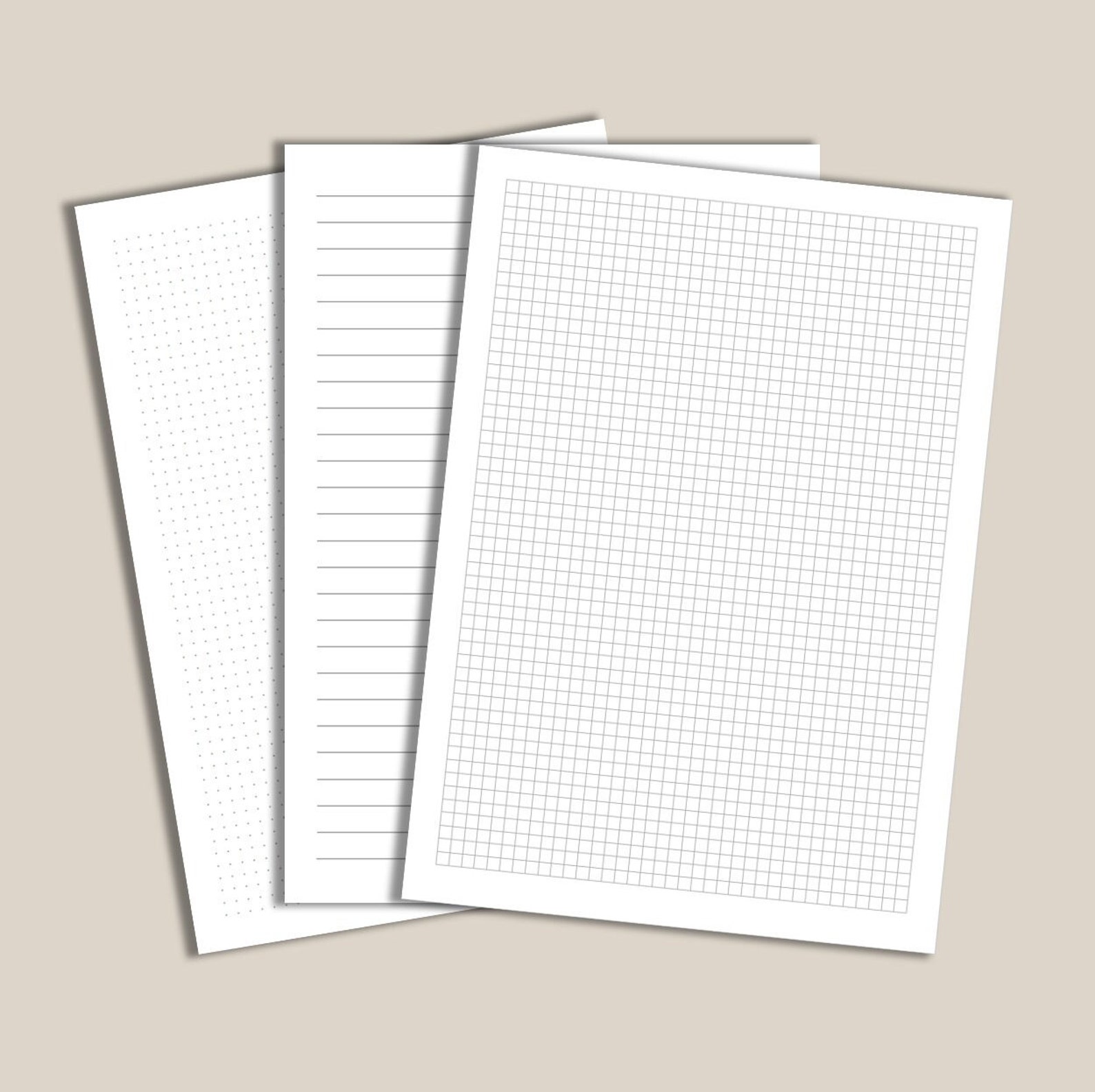 Printable Lined Dot Grid Graph Paper Digital Planner | Etsy