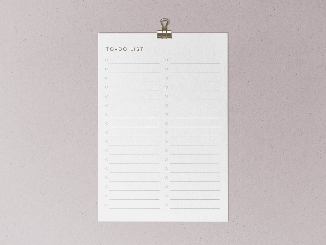 Printable to Do List PDF A4 A5 Letter and Half Letter Size - Etsy UK