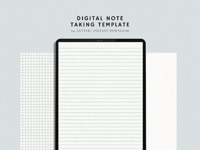 Digital Note Taking Paper Templates Goodnotes Notability iPad Tablet