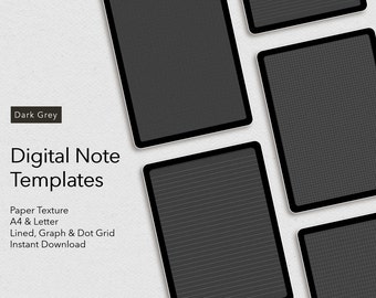 Digital Paper Templates for Note Taking Lined, Dot, Graph Paper Digital ...