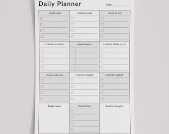 ADHS-freundlicher Tagesplaner: Druckbarer Brain Dump Organizer (Digitaler Download)