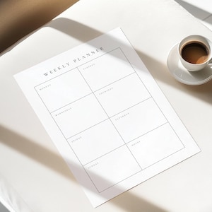 Minimalist Weekly Planner Printable: A4 A5 Letter Sizes (PDF Download ...
