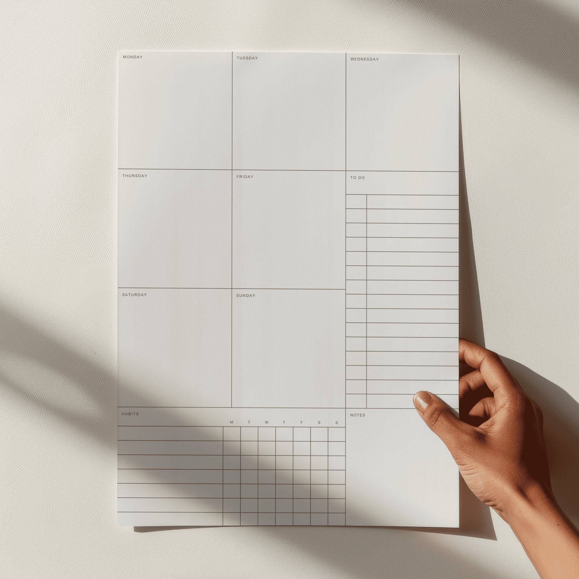 Minimalist Weekly Planner: Printable Schedule, A4 & Letter (PDF) - Etsy