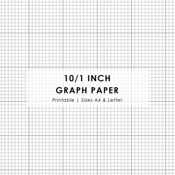 10 squares per inch graph paper printable 10 x 1 graph paper etsy