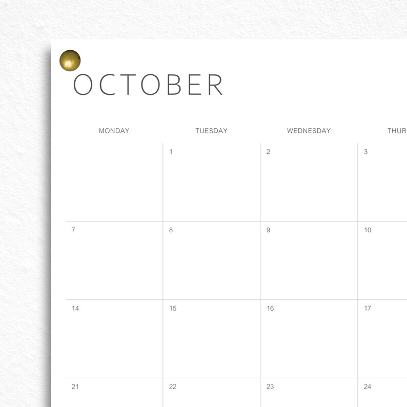 Large Wall Calendar 2024 Printable Monthly Planner 2024 Minimalist