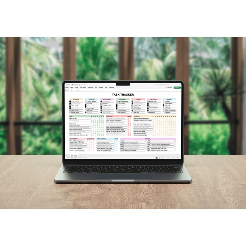 Excel Task Tracker Template: Daily, Weekly, Monthly (digital Download ...