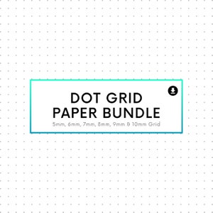Confezione di carta a griglia a punti stampabile / Inserti per quaderni Carta per diario Carta a punti Download immediato PDF / A4, A5, Lettera, Mezza lettera