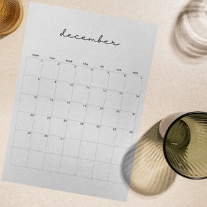 2024 Monthly Planner Printable Calendar 2024 PDF Letter, 11x17, A4, A3 Vertical Calendar Monday & Sunday Start Instant Download PDF image 3