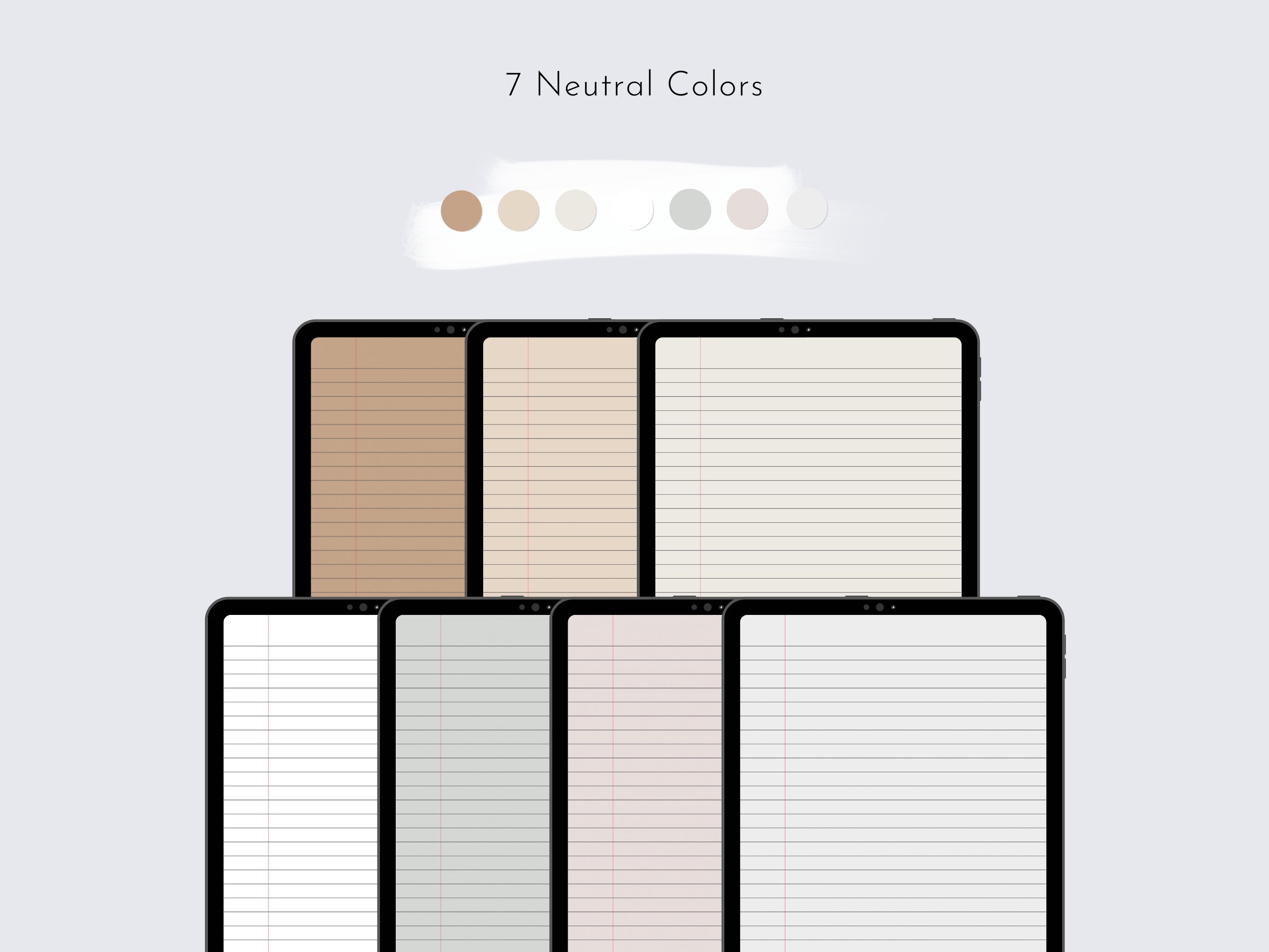 Earthy Note Papper Neutral Lined Digital Paper: Earthy Pastel Note-taking (PDF) - Etsy