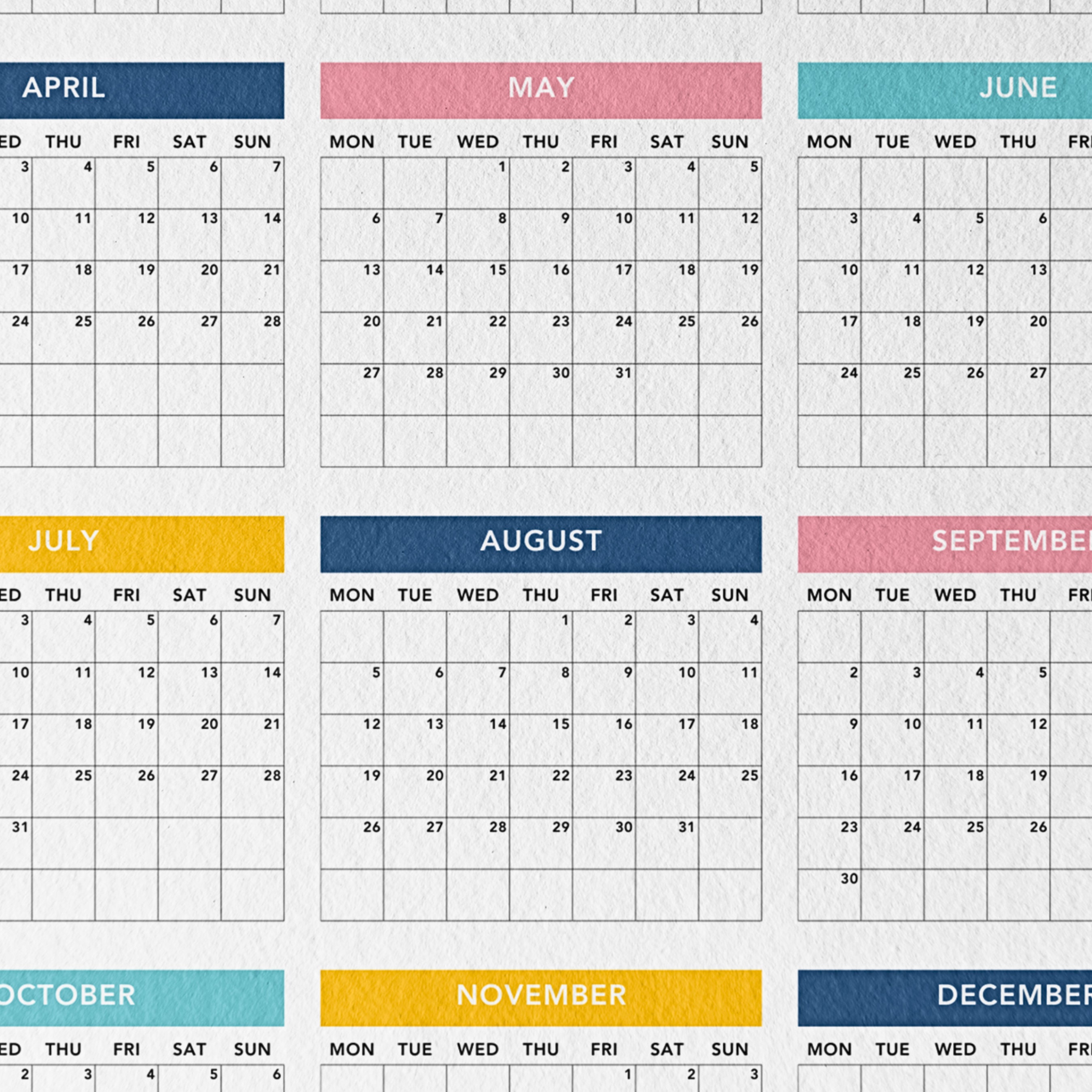 Wall Calendar 2024 Large Annual Yearly Wall Planner Year Calendar Year ...