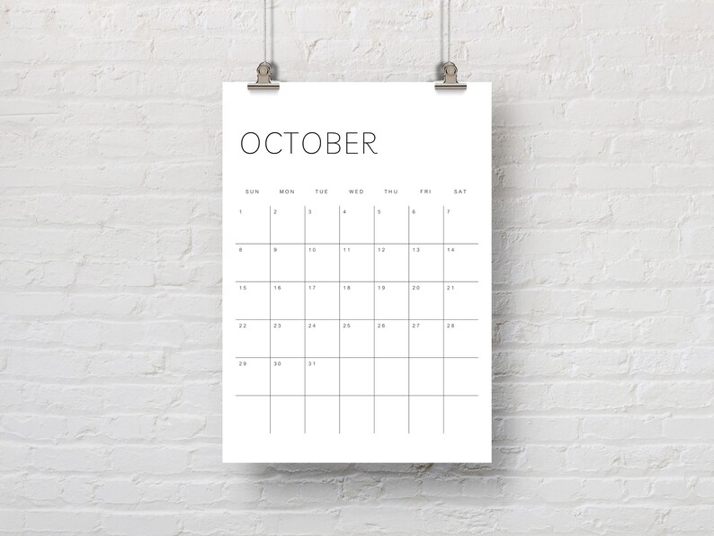 Printable Calendar 2023 Monthly Planner 2023 A4 Letter Etsy