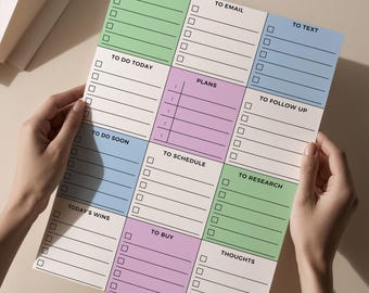 ADHD Daily Planner Printable: Brain Dump, Checklist (A4 & US Letter PDF)