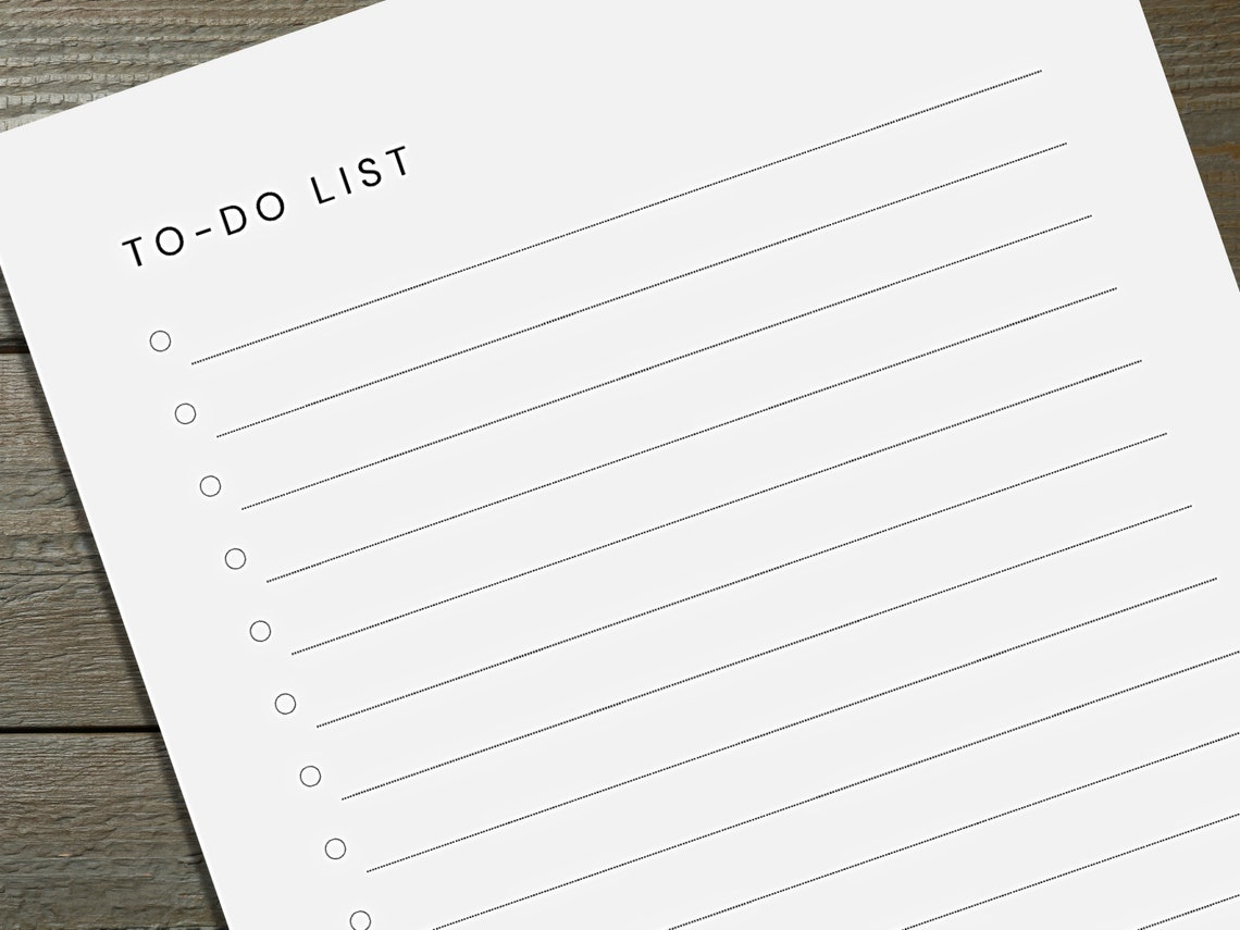Printable To-do List to Do List Template A4 A5 Letter - Etsy Ireland