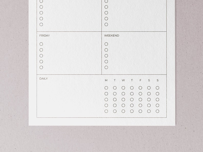 Printable Cleaning Schedule Daily Weekly Monthly Cleaning - Etsy