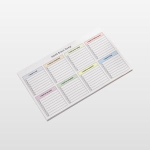 ADHD Brain Dump To Do List Pad: Daily Checklist Sticky Notepad (10x6 in) image 2