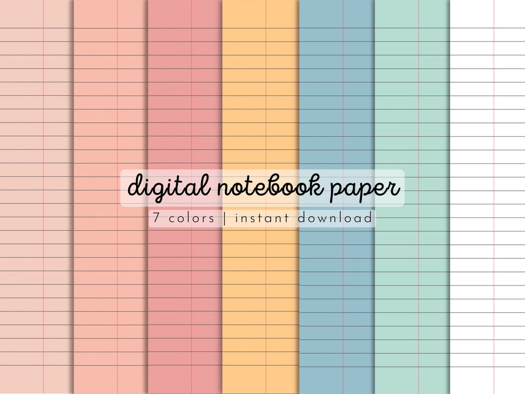 Digital Notebook Paper Digital Paper Pack Lined Paper for Digital Note