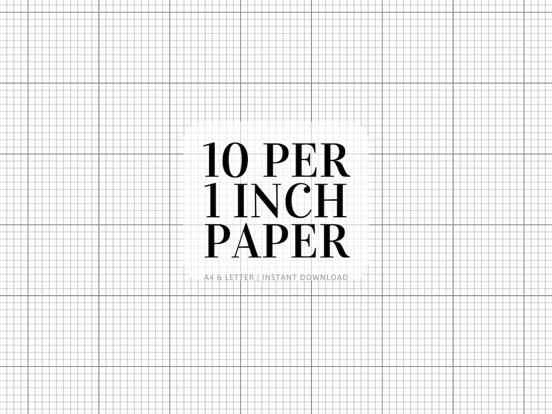 10 Squares per Inch Graph Paper Printable 10x10 Graph Paper Cross ...