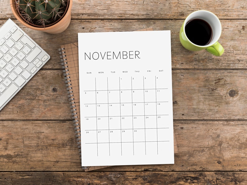 Printable Calendar 2023 Monthly Planner 2023 A4 Letter Etsy